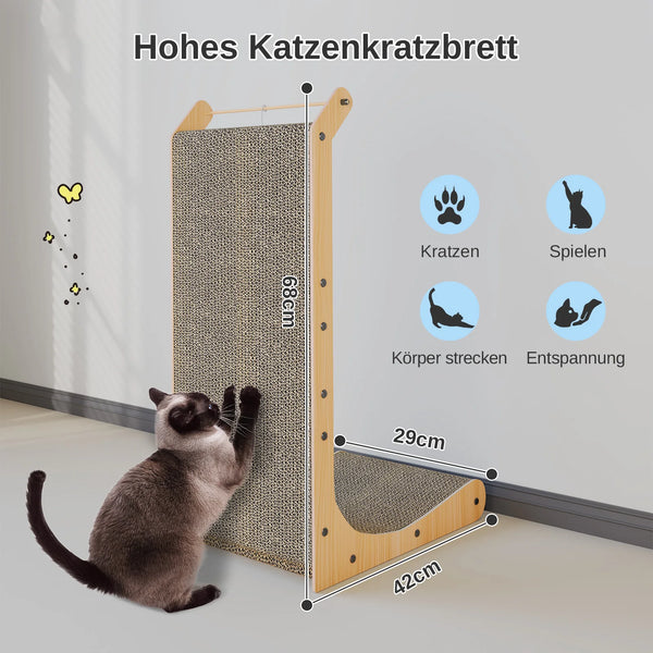 Scratch™ – Stabiles Kratzbrett 68 cm mit Spielball für Wand & Ecke