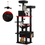 Tower™ – Kratzbaum XXL 184 cm mit 8 Ebenen & Sisal für 4–5 Katzen