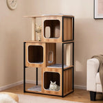 Kibo™ – Großer Kratzbaum mit Metallgestell, Sisal & waschbaren Kissen für Katzen