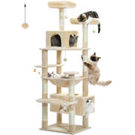 Tower™ – Kratzbaum XXL 184 cm mit 8 Ebenen & Sisal für 4–5 Katzen