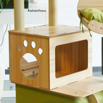 Oak™ – Massivholz-Kletterbaum mit Katzennest & 4 Ebenen