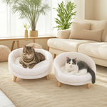 Lounge™ – Erhöhter Katzensessel mit abnehmbarem Plüschkissen