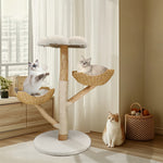 Willow™ – Moderner Katzenbaum aus Weidenholz mit 3 Ebenen & Sisal