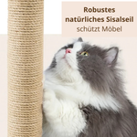 Luno – Der Katzenbaum, der bleibt. 126 cm, 4 Ebenen, Sisal & Hängematte