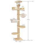 Luna™ – Premium Decken-Kratzbaum für aktive Wohnungskatzen