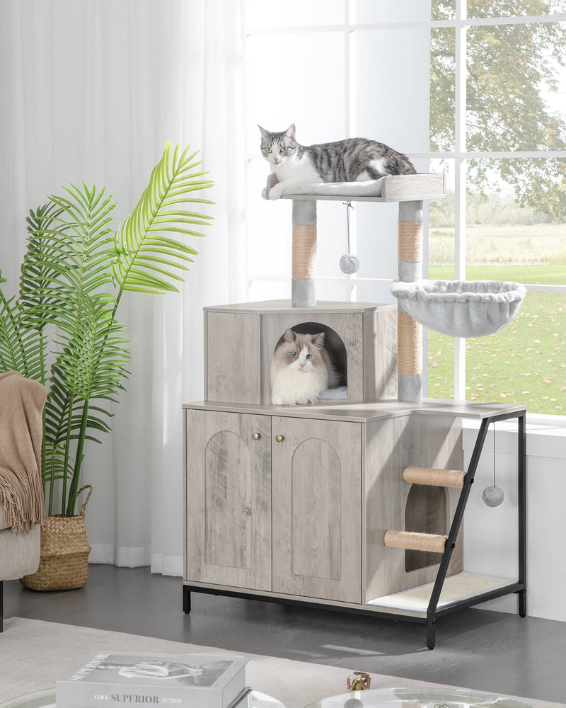 Hugo™ – Stilvoller Katzenbaum mit integriertem Klo-Schrank