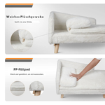 Curve™ – L-förmiges Katzensofa aus Gummiholz & Plüsch