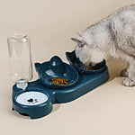 Aqua™ – Katzennapf-Set mit Gravity-Wasserspender & ergonomischem Halsschutz-Design