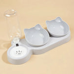 Aqua™ – Katzennapf-Set mit Gravity-Wasserspender & ergonomischem Halsschutz-Design