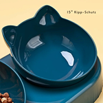 Aqua™ – Katzennapf-Set mit Gravity-Wasserspender & ergonomischem Halsschutz-Design