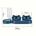 Aqua™ – Katzennapf-Set mit Gravity-Wasserspender & ergonomischem Halsschutz-Design