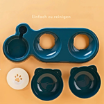 Aqua™ – Katzennapf-Set mit Gravity-Wasserspender & ergonomischem Halsschutz-Design