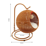 Swing™ – Eleganter Hängekorb aus Rattan mit Kratzpost