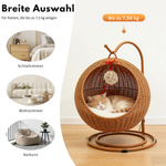 Swing™ – Eleganter Hängekorb aus Rattan mit Kratzpost