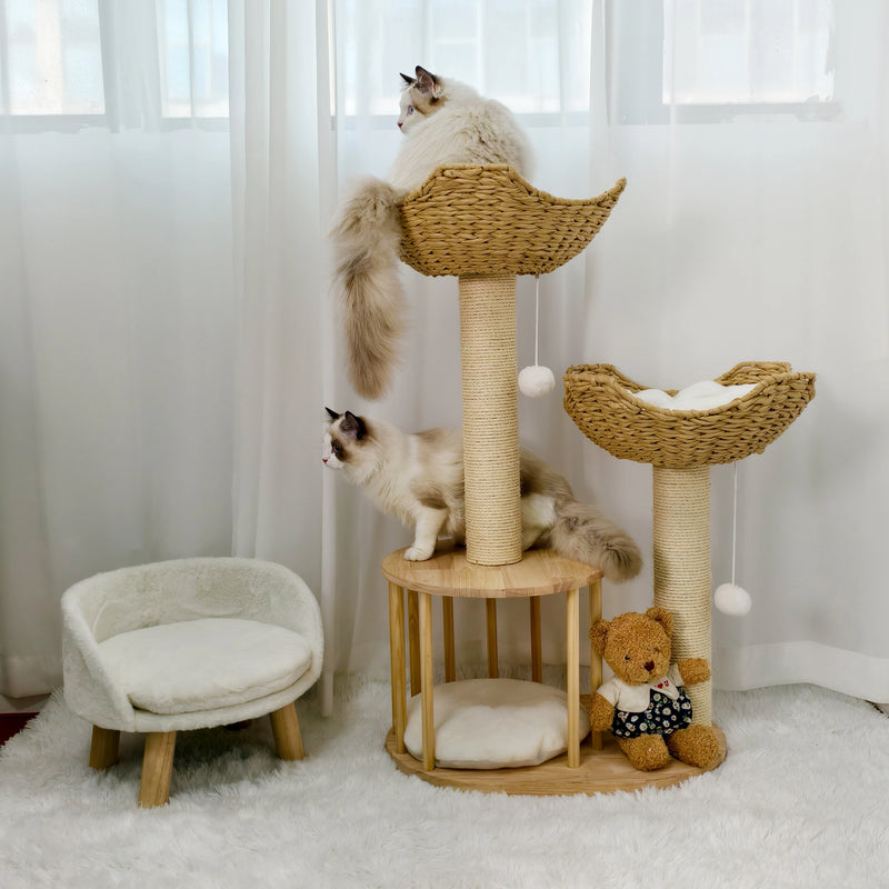 Milo™ – Kompakter Kratzbaum mit Sisal & Plüsch für Wohnungskatzen