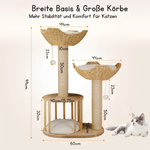 Milo™ – Kompakter Kratzbaum mit Sisal & Plüsch für Wohnungskatzen