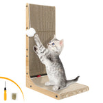 Corner™ – L-förmiges Katzenkratzbrett 68 cm mit Katzenminze & Spielzeug