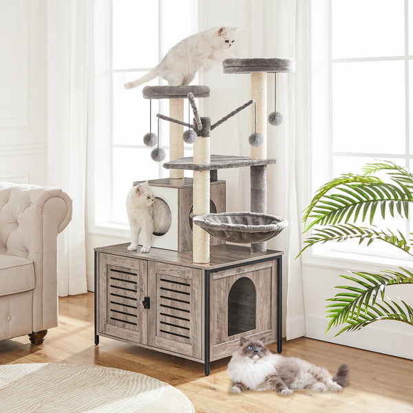 Felix™ – All-in-One Kratzbaum mit integriertem Katzentoiletten-Schrank