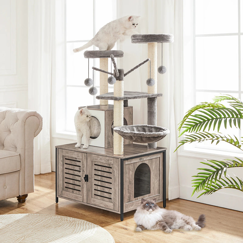 Felix™ – All-in-One Kratzbaum mit integriertem Katzentoiletten-Schrank