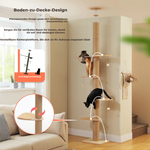 Wolkenturm™ – Deckenhoher Holz-Katzenbaum mit Acryl-Höhle & Sisal