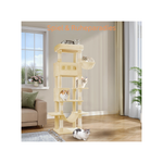 Sisal™ – Kratzbaum 170 cm mit 8 Sisalstämmen, Höhle & Hängematte