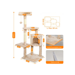 Five™ – Kratzbaum 112 cm mit 5 Ebenen, Höhle & Spielball