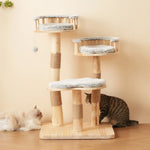Solid™ – Kratzbaum aus Massivholz mit Liegekorb, Höhle & Sisal für große Katzen