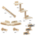 Grid™ – Katzen-Kletterwand-Set 7-teilig aus Kiefernholz
