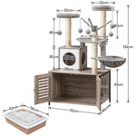 Felix™ – All-in-One Kratzbaum mit integriertem Katzentoiletten-Schrank
