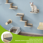 Kletterparadies Alto™ – 8-teilige Wandkratzanlage aus Kiefernholz & Sisal