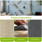 Kletterparadies Alto™ – 8-teilige Wandkratzanlage aus Kiefernholz & Sisal