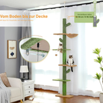 Kaktusturm™ – Deckenhoher Katzenbaum mit 5 Ebenen & Sisal