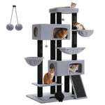 Mega™ – Katzenbaum XXL 209 cm mit 5+ Ebenen, 3 Hängematten & 2 Höhlen
