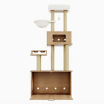 Loft™ – Moderner Kratzbaum 5 Ebenen mit Stauraum & Hängematte