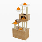 Loft™ – Moderner Kratzbaum 5 Ebenen mit Stauraum & Hängematte