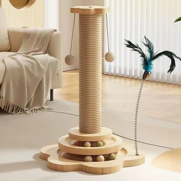 Finn™ – Kompakte Kratzsäule mit Spielball für neugierige Katzen