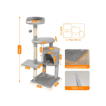 Five™ – Kratzbaum 112 cm mit 5 Ebenen, Höhle & Spielball